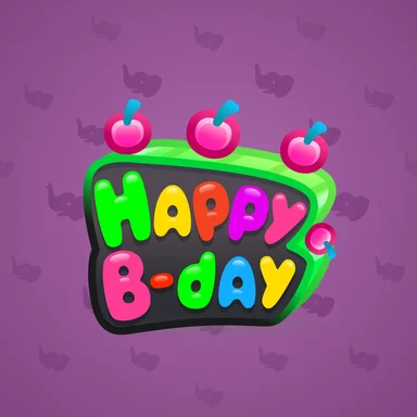 B-Day Candle, модель Cherrific, фон Purple