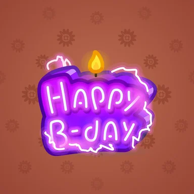 B-Day Candle, модель Shocker, фон Chestnut