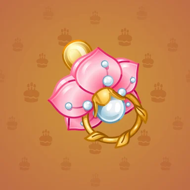 Bling Binky, модель Peach Flower, фон Orange