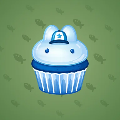 Bunny Muffin, модель Telegram, фон Pistachio