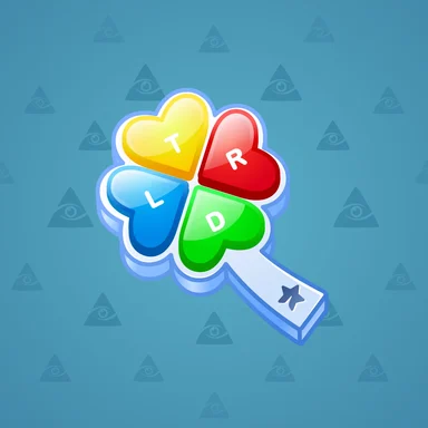 Clover Pin, модель Joystick, фон Azure Blue