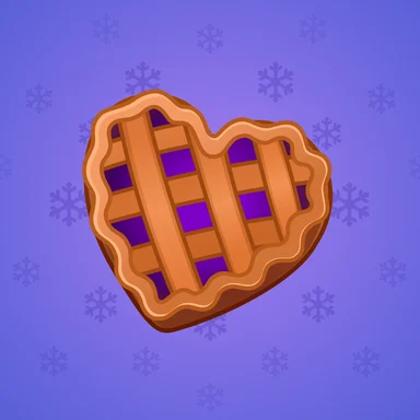 Cookie Heart, модель Blueberry, фон Electric Indigo