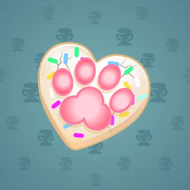 Cookie Heart, модель Nyam Cat, фон Moonstone