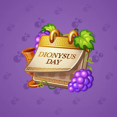 Desk Calendar, модель God of Wine, фон Grape
