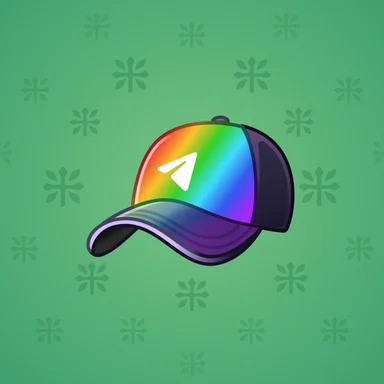 Durov’s Cap, модель RGB Glitch, фон Emerald