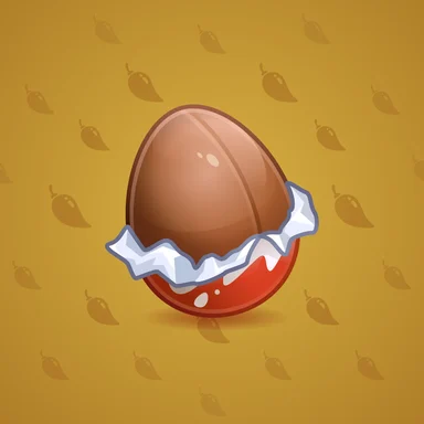 Easter Egg, модель Chocolate, фон Amber