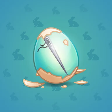Easter Egg, модель Koshchei, фон Pacific Cyan