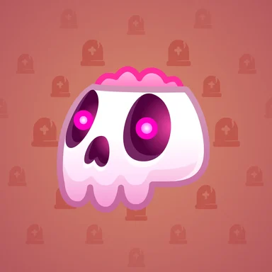 Electric Skull, модель Half Alive, фон Strawberry