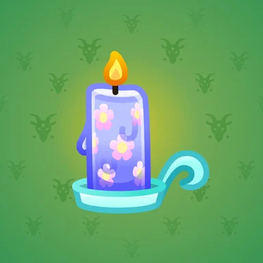 Eternal Candle, модель Wildflowers, фон Malachite