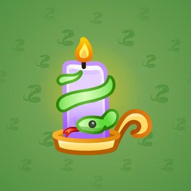 Eternal Candle, модель Snake Skin, фон Shamrock Green