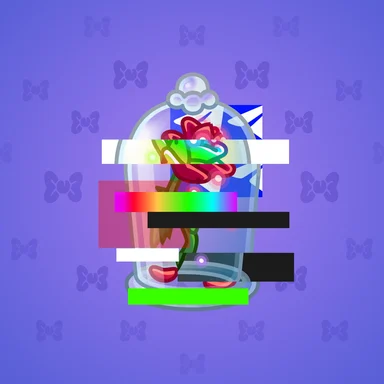 Eternal Rose, модель Glitchy Spell, фон Electric Indigo