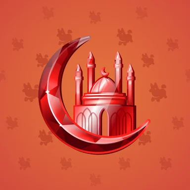 Faith Amulet, модель Ruby Drop, фон Tomato