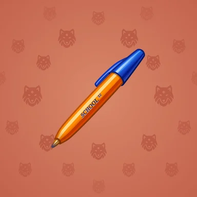 Fine Pen, модель School Time, фон Coral Red