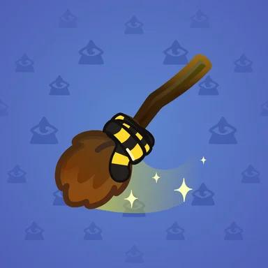 Flying Broom, модель Hufflepuff, фон Cobalt Blue