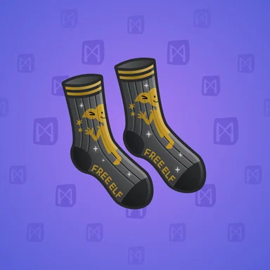 Fresh Socks, модель Free Elf, фон Electric Indigo