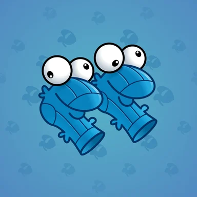Fresh Socks, модель Puppet Master, фон Sky Blue