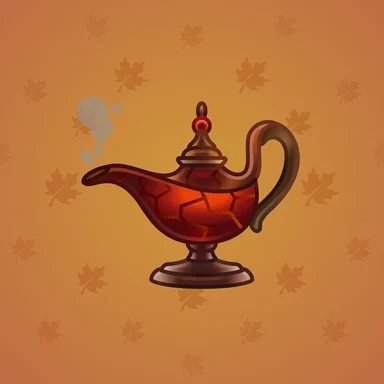 Genie Lamp, модель Lava Lamp, фон Orange