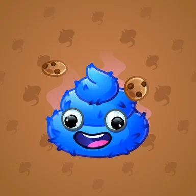 Happy Brownie, модель Cookie Monster, фон Copper