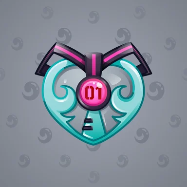 Heart Locket, модель Synthwave, фон Roman Silver