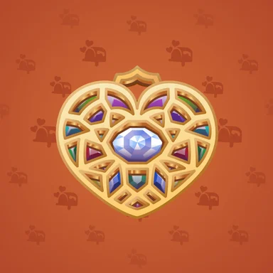 Heart Locket, модель Gem Shards, фон Burnt Sienna