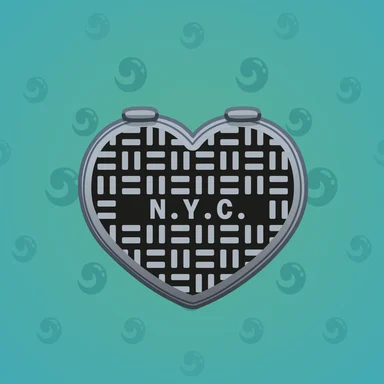 Heart Locket, модель Turtles, фон Aquamarine