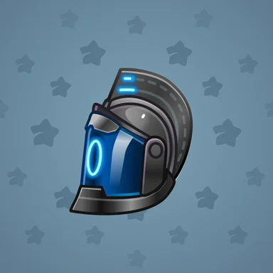 Heroic Helmet, модель Cyberpunk, фон Silver Blue