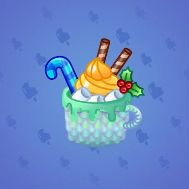 Holiday Drink, модель Mermaid, фон Navy Blue