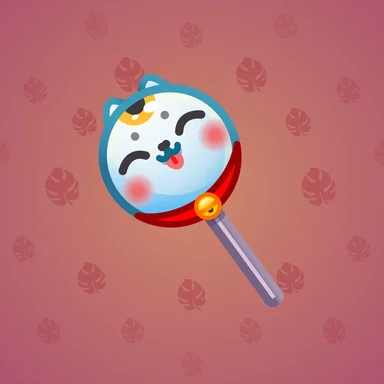 Hypno Lollipop, модель Kawaii Dog, фон Mystic Pearl