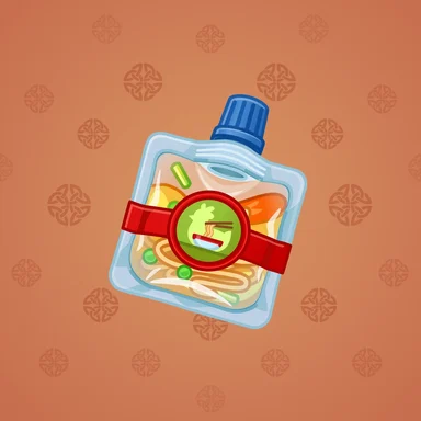 Instant Ramen, модель Broth Pack, фон Carrot Juice