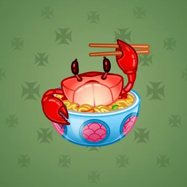 Instant Ramen, модель Giant Crab, фон Pistachio