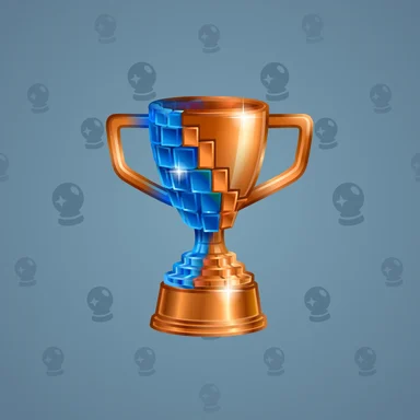 Intelligence Cup, модель Bronze, фон Silver Blue