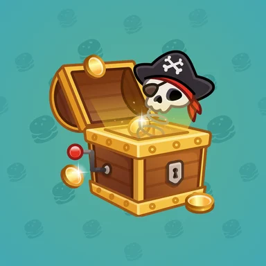Jack-in-the-Box, модель Treasure, фон Aquamarine