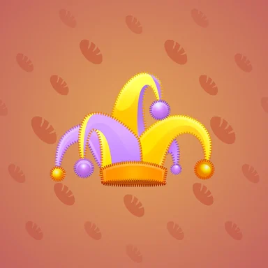 Jester Hat, модель Dotted Joke, фон Persimmon