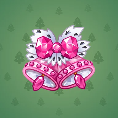 Jingle Bells, модель Pink Bow, фон Hunter Green
