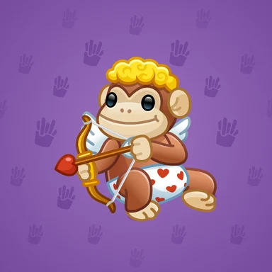 Jolly Chimp, модель Cherub, фон Grape
