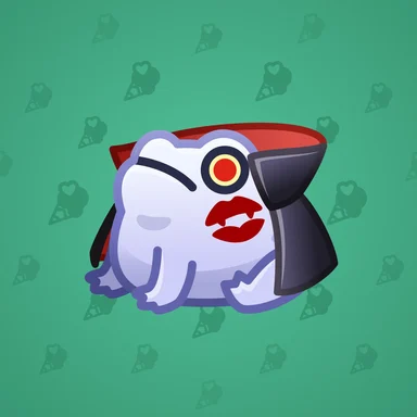 Kissed Frog, модель Count Croakula, фон Jade Green