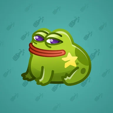 Kissed Frog, модель Happy Pepe, фон Turquoise