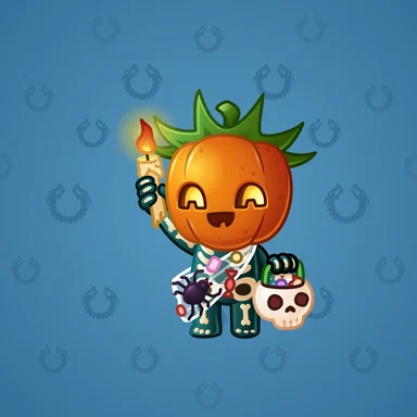 Liberty Figure, модель Pumpkin, фон French Blue