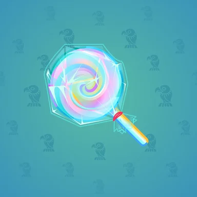 Lol Pop, модель Plastic Ice, фон Pacific Cyan