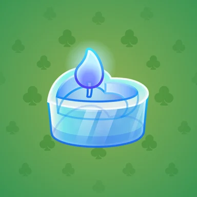 Love Candle, модель Iceberg, фон Malachite