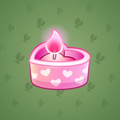 Love Candle, модель Love Bubbles, фон Pistachio