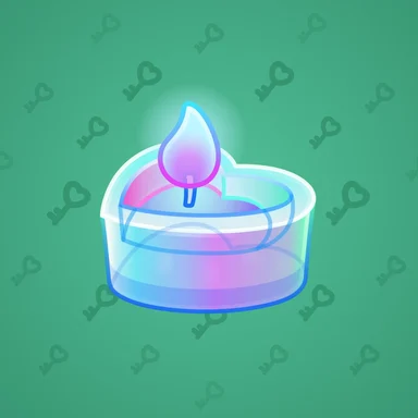 Love Candle, модель Vivid Foam, фон Jade Green