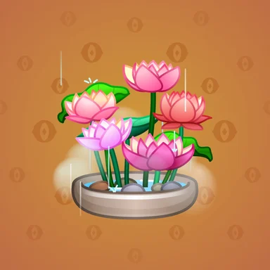 Lush Bouquet, модель Lotus Garden, фон Orange