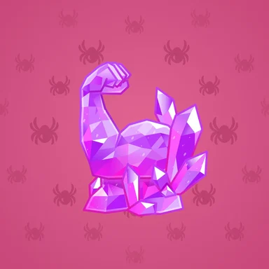 Mighty Arm, модель Crystal Fist, фон Mexican Pink