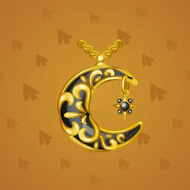 Moon Pendant, модель Obsidian, фон Caramel