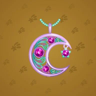 Moon Pendant, модель Princess, фон Old Gold