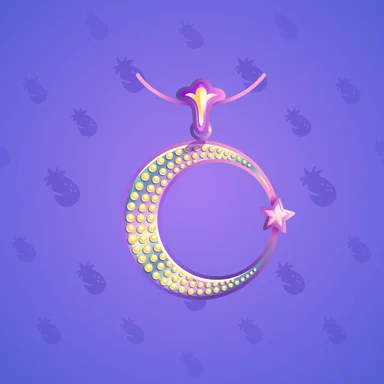 Moon Pendant, модель Serenity, фон Electric Indigo
