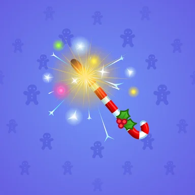 Party Sparkler, модель Peppermint, фон Neon Blue
