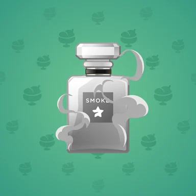 Perfume Bottle, модель Misty Smoke, фон Pacific Green