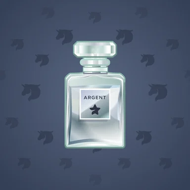 Perfume Bottle, модель Silver Essence, фон Midnight Blue